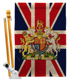 Coat Of Arms Of United Kingdom - Expression Inspirational Vertical Impressions Decorative Flags HG180324 Made In USA