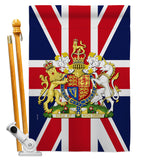 Coat Of Arms Of United Kingdom - Expression Inspirational Vertical Impressions Decorative Flags HG180324 Made In USA