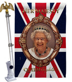 Her Majesty QE II - Expression Inspirational Vertical Impressions Decorative Flags HG180340 Made In USA