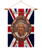 Her Majesty QE II - Expression Inspirational Vertical Impressions Decorative Flags HG180340 Made In USA