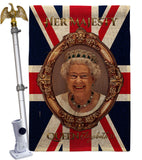 Her Majesty QE II - Expression Inspirational Vertical Impressions Decorative Flags HG180340 Made In USA