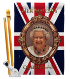 Her Majesty QE II - Expression Inspirational Vertical Impressions Decorative Flags HG180340 Made In USA