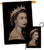 Her Majesty Queen - Sympathy Inspirational Horizontal Impressions Decorative Flags HG180311 Made In USA