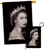 Her Majesty Queen - Sympathy Inspirational Horizontal Impressions Decorative Flags HG180311 Made In USA