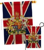 Coat Of Arms Of United Kingdom - Expression Inspirational Vertical Impressions Decorative Flags HG180324 Made In USA