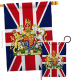 Coat Of Arms Of United Kingdom - Expression Inspirational Vertical Impressions Decorative Flags HG180324 Made In USA