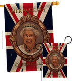 Her Majesty QE II - Expression Inspirational Vertical Impressions Decorative Flags HG180340 Made In USA