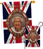 Her Majesty QE II - Expression Inspirational Vertical Impressions Decorative Flags HG180340 Made In USA