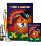 ¡Demos Gracias! - Thanksgiving Fall Vertical Impressions Decorative Flags HG113037S Made In USA