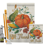 Suzani Give Thanks - Thanksgiving Fall Vertical Impressions Decorative Flags HG113072 Made In USA