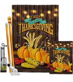 Thanksgiving Wish - Thanksgiving Fall Vertical Impressions Decorative Flags HG113084 Made In USA