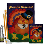 ¡Demos Gracias! - Thanksgiving Fall Vertical Impressions Decorative Flags HG120027 Made In USA