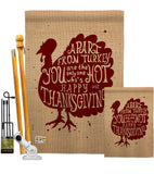 A Part From Turkey - Thanksgiving Fall Vertical Impressions Decorative Flags HG137118 Made In USA