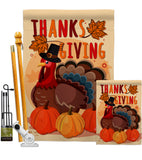 Thanksgiving Turkey - Thanksgiving Fall Vertical Impressions Decorative Flags HG137239 Made In USA