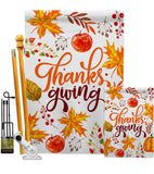 Thanksgiving Leaves - Thanksgiving Fall Vertical Impressions Decorative Flags HG137241 Made In USA