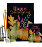 Thanksgiving Pumpkin - Thanksgiving Fall Vertical Impressions Decorative Flags HG137566 Made In USA