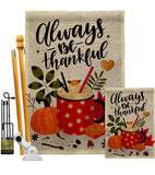 Always Thankful - Thanksgiving Fall Vertical Impressions Decorative Flags HG137591 Made In USA