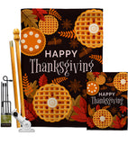 Thanksgiving Leaves - Thanksgiving Fall Vertical Impressions Decorative Flags HG192256 Made In USA