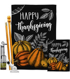 Suzani Thanksgiving - Thanksgiving Fall Vertical Impressions Decorative Flags HG192258 Made In USA