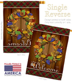 Fall Wreath - Thanksgiving Fall Vertical Impressions Decorative Flags HG113036 Imported