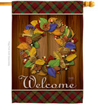 Fall Wreath - Thanksgiving Fall Vertical Impressions Decorative Flags HG113036 Imported