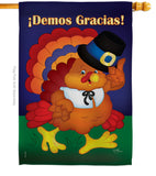 ¡Demos Gracias! - Thanksgiving Fall Vertical Impressions Decorative Flags HG113037S Made In USA