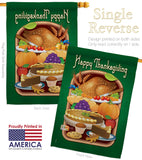 Thanksgiving Feast - Thanksgiving Fall Vertical Impressions Decorative Flags HG113039 Made In USA