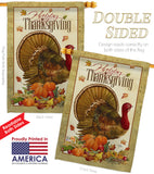 Thanksgiving Turkey - Thanksgiving Fall Vertical Impressions Decorative Flags HG113049 Made In USA