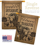 Happy Cornucopia - Thanksgiving Fall Vertical Impressions Decorative Flags HG113054 Made In USA