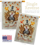 Eat More - Thanksgiving Fall Vertical Impressions Decorative Flags HG113056 Made In USA