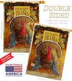 Let Us Give Thanks - Thanksgiving Fall Vertical Impressions Decorative Flags HG113066 Made In USA