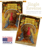 Let Us Give Thanks - Thanksgiving Fall Vertical Impressions Decorative Flags HG113066 Made In USA