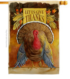 Let Us Give Thanks - Thanksgiving Fall Vertical Impressions Decorative Flags HG113066 Made In USA