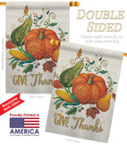 Suzani Give Thanks - Thanksgiving Fall Vertical Impressions Decorative Flags HG113072 Made In USA