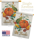 Suzani Give Thanks - Thanksgiving Fall Vertical Impressions Decorative Flags HG113072 Made In USA