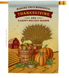 Thanksgiving Holiday - Thanksgiving Fall Vertical Impressions Decorative Flags HG113083 Made In USA