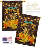 Thanksgiving Wish - Thanksgiving Fall Vertical Impressions Decorative Flags HG113084 Made In USA