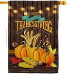 Thanksgiving Wish - Thanksgiving Fall Vertical Impressions Decorative Flags HG113084 Made In USA