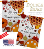 Thanksgiving Pies - Thanksgiving Fall Vertical Impressions Decorative Flags HG113086 Made In USA