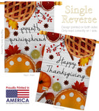 Thanksgiving Pies - Thanksgiving Fall Vertical Impressions Decorative Flags HG113086 Made In USA