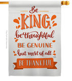 Be Thanksful - Thanksgiving Fall Vertical Impressions Decorative Flags HG113089 Made In USA