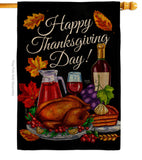 Thanksgiving Dinner - Thanksgiving Fall Vertical Impressions Decorative Flags HG113104 Made In USA