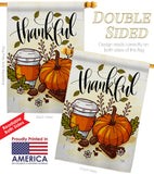 Thankful - Thanksgiving Fall Vertical Impressions Decorative Flags HG113107 Made In USA