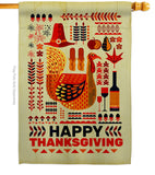 Ready For Thanksgiving - Thanksgiving Fall Vertical Impressions Decorative Flags HG120006 Made In USA