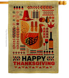 Ready For Thanksgiving - Thanksgiving Fall Vertical Impressions Decorative Flags HG120006 Made In USA