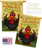 It's Thanks Turkey - Thanksgiving Fall Vertical Impressions Decorative Flags HG120014 Made In USA