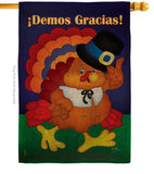 ¡Demos Gracias! - Thanksgiving Fall Vertical Impressions Decorative Flags HG120027 Made In USA