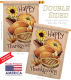 Happy Thanksgiving Feast - Thanksgiving Fall Vertical Impressions Decorative Flags HG137076 Made In USA