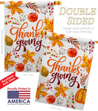 Thanksgiving Leaves - Thanksgiving Fall Vertical Impressions Decorative Flags HG137241 Made In USA