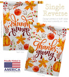 Thanksgiving Leaves - Thanksgiving Fall Vertical Impressions Decorative Flags HG137241 Made In USA